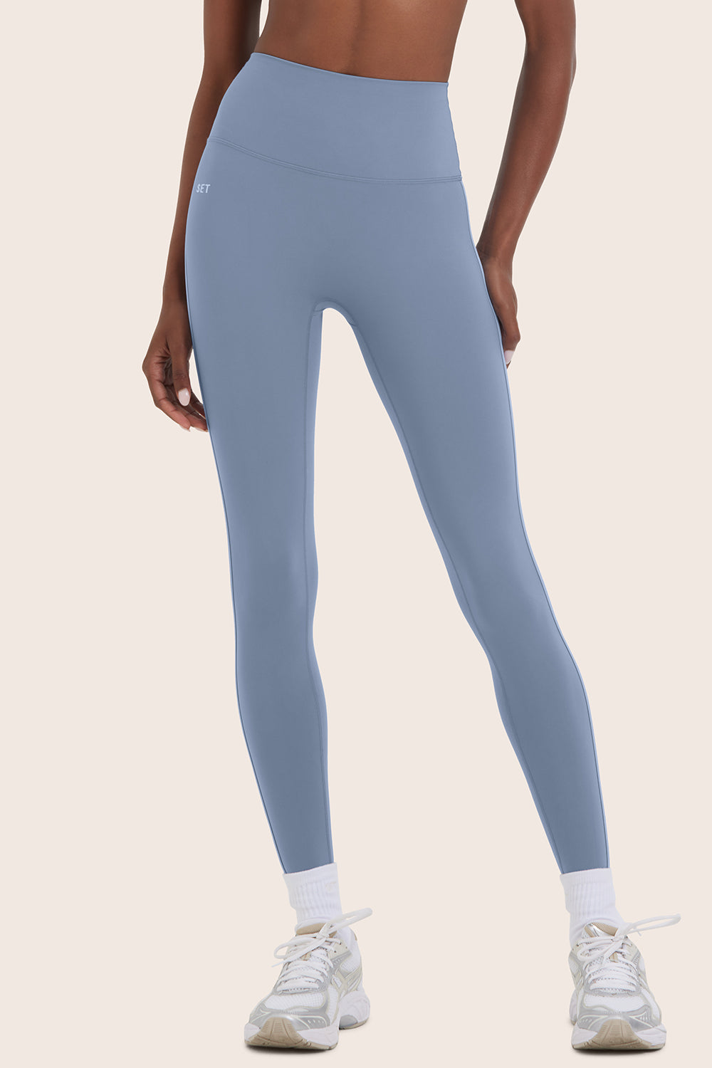 SPORTBODY® (BLOOPERS) SPORTY HIGH-RISE STRIPE LEGGINGS CRUISE