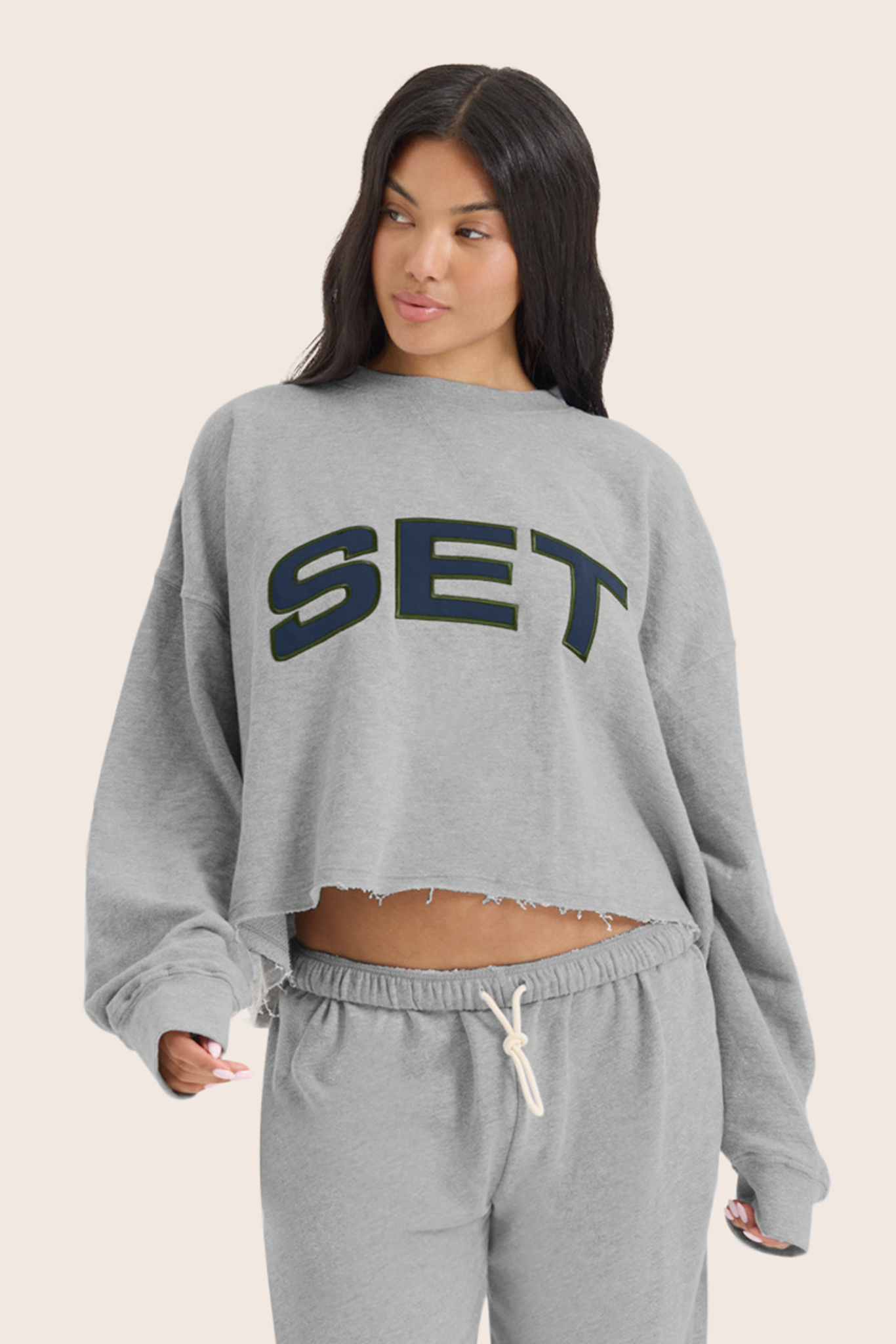 LIGHTWEIGHT SWEATS CLASSIC SET CUT CREWNECK - FOG HEATHER LIGHTWEIGHT SWEATS CLASSIC SET CUT CREWNECK - FOG HEATHER