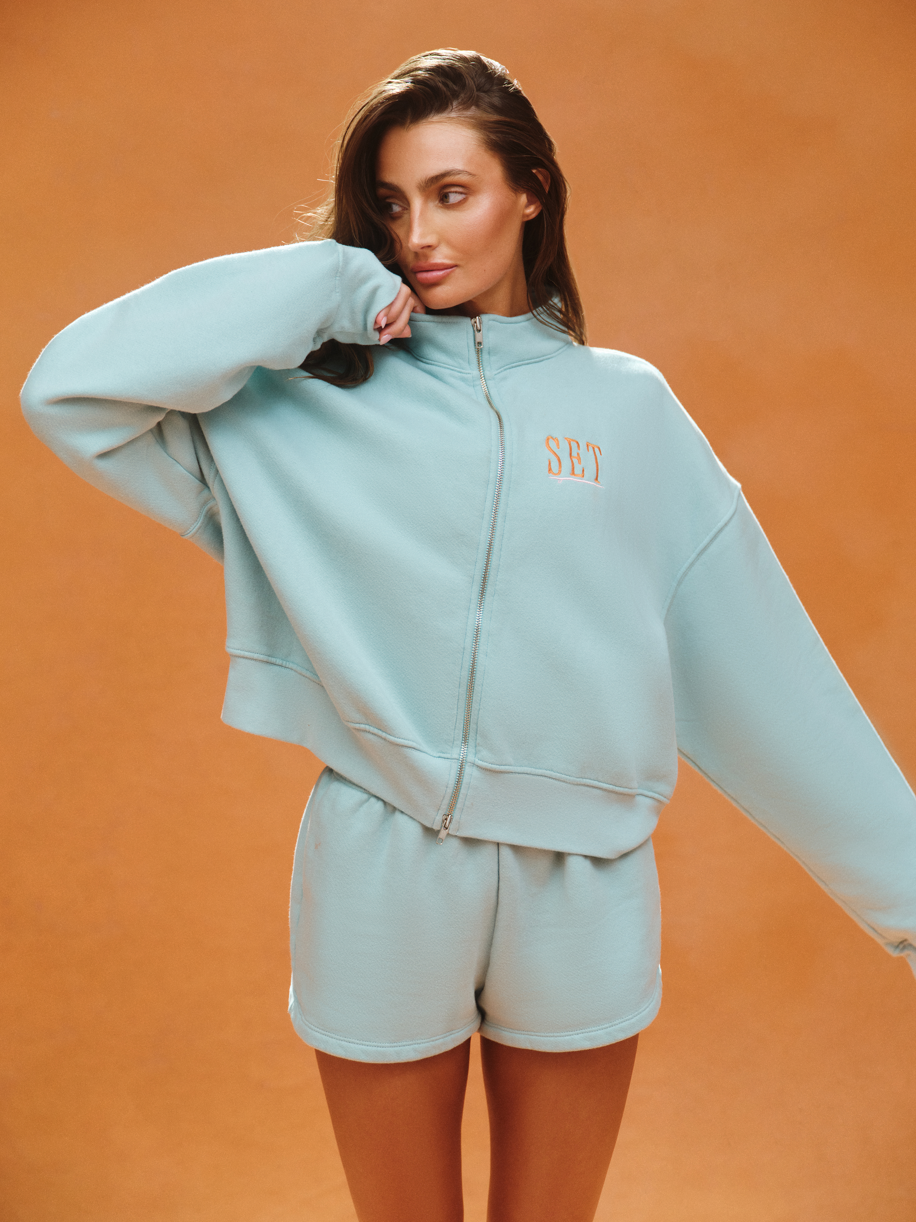 MIDWEIGHT SWEATS STAPLE SET RESORT FUNNEL ZIP - TROPICS – SET ACTIVE MIDWEIGHT SWEATS STAPLE SET RESORT FUNNEL ZIP - TROPICS – SET ACTIVE