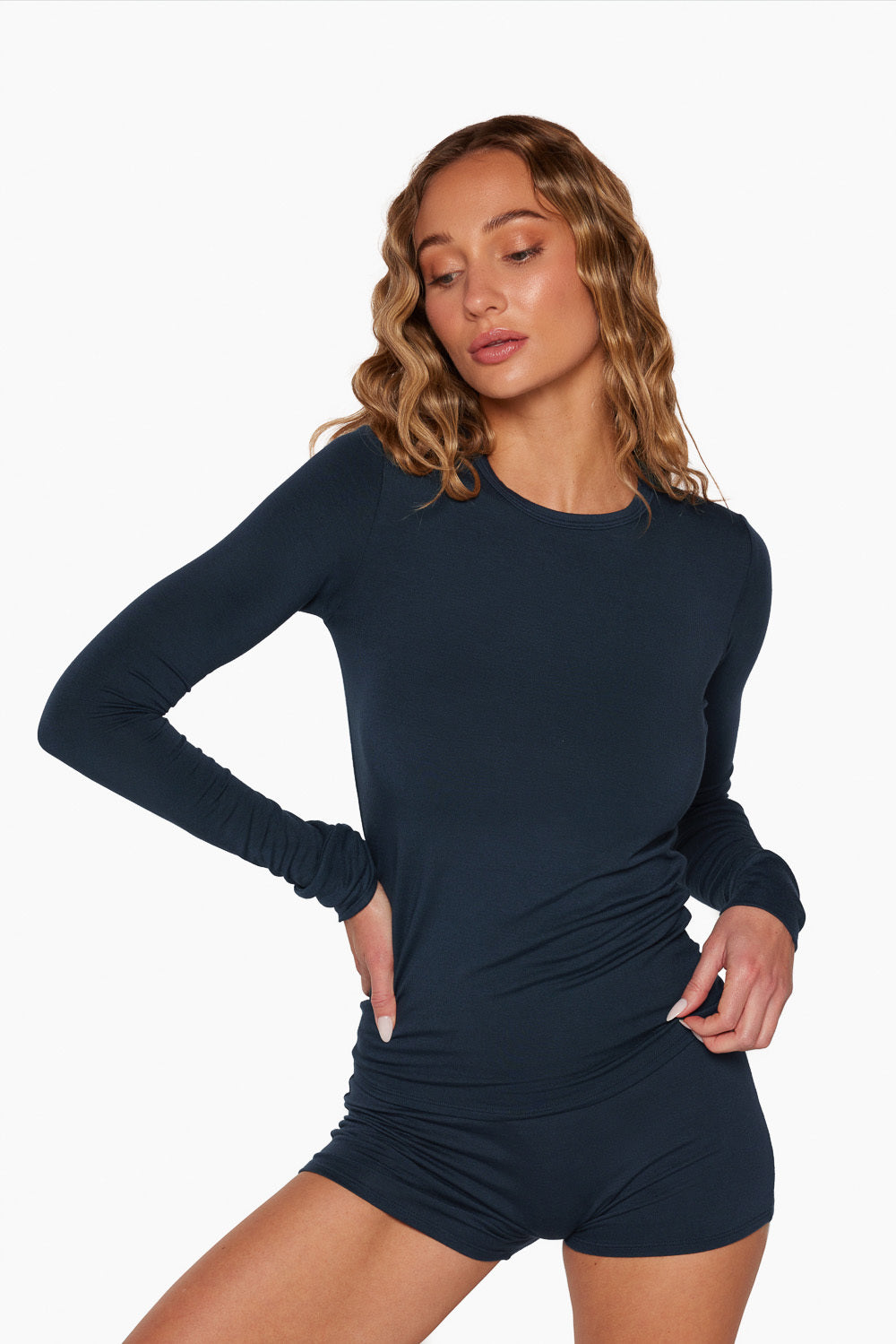 SLEEP JERSEY FITTED LONG SLEEVE - OXFORD