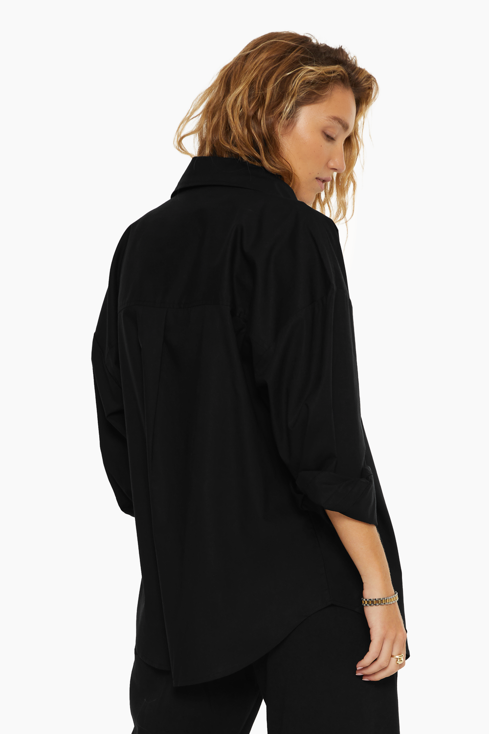 SET™ DAILY BUTTON DOWN IN ONYX