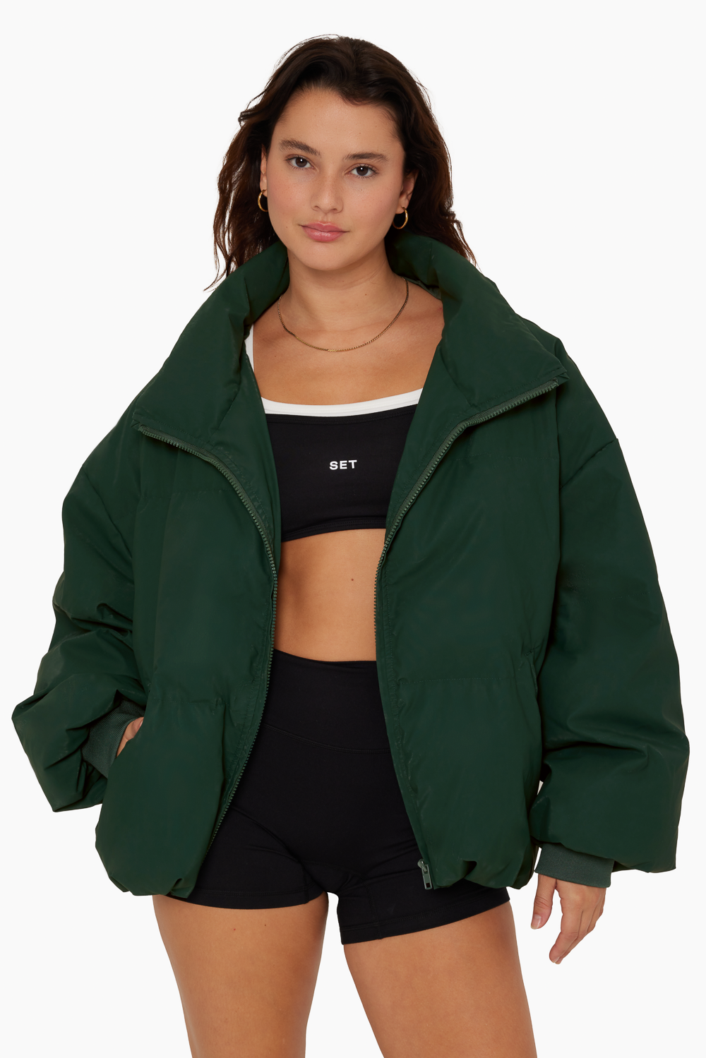 SET™ OVERSIZED PUFFER IN FOREST