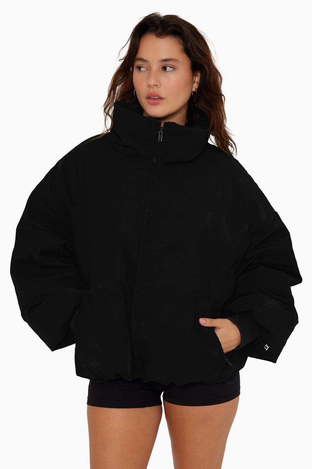 COATED POLY OVERSIZED PUFFER - ONYX Featured Image