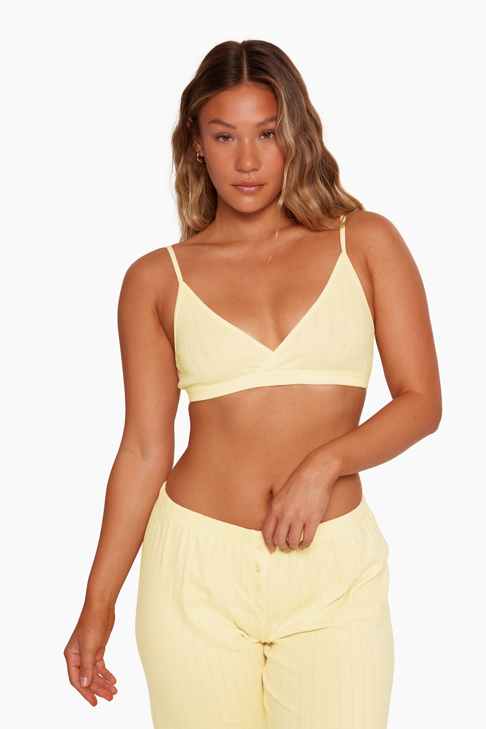POINTELLE TRIANGLE BRALETTE - BUTTERCUP Featured Image