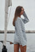 Model wears STRIPED JERSEY STRIPE OVERSIZED LONG SLEEVE in SAILOR <model-info>- Rivers wears a size S and is 5’7”, 24” waist, 31” bust.</model-info>