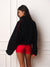 MICROFLEECE/NYLON UNIFORM RAGLAN QUARTER ZIP - ROUGE(ONYX)