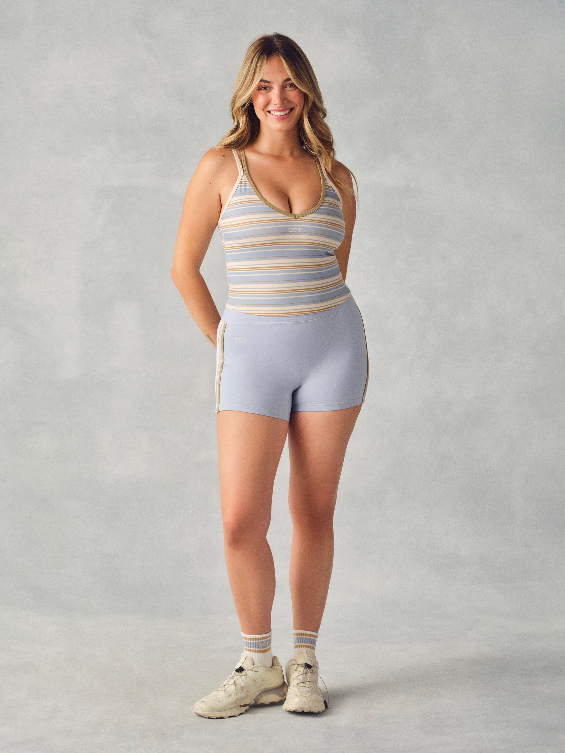 FORMCLOUD® CLOUD STRIPE CONTOUR CAMI - PALMETTO