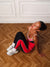 LUXFORM® LUX VARSITY TIE LEGGINGS - ROUGE