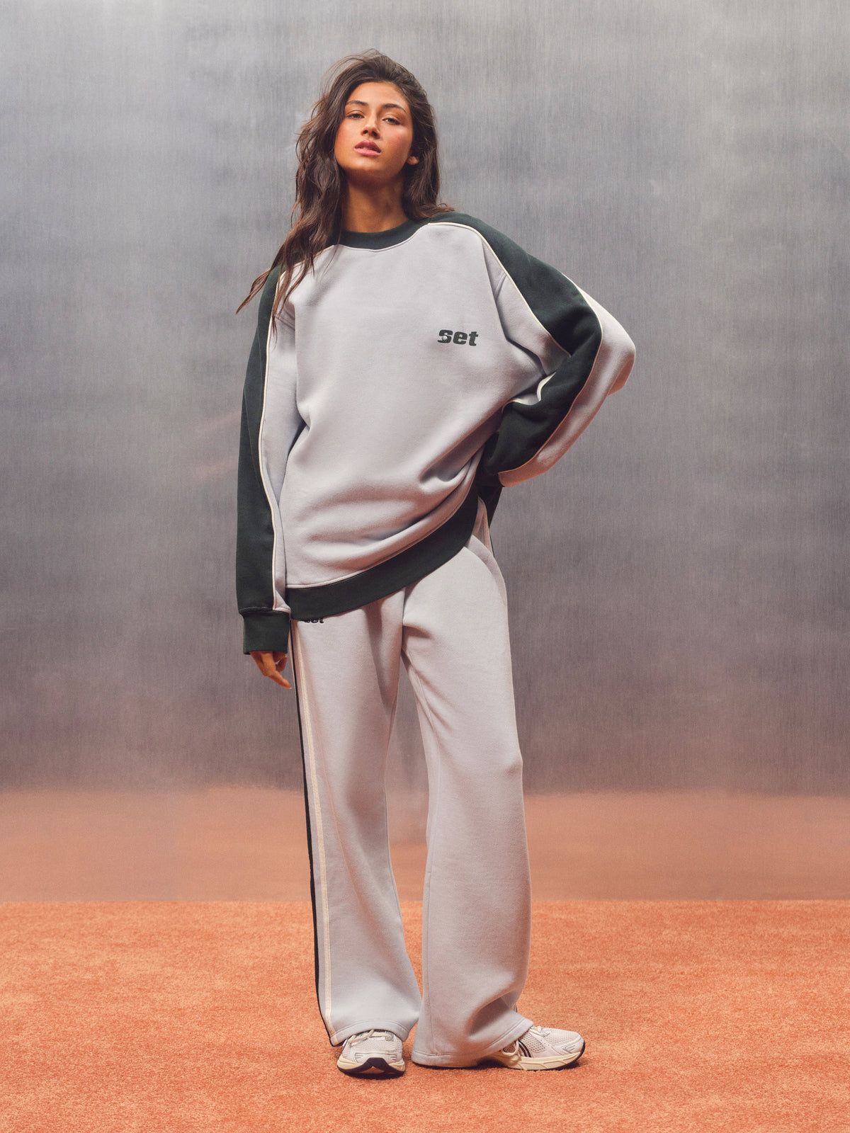 MIDWEIGHT SWEATS STAPLE ALL IN GOOD FUN STRIPE CREWNECK - CADDIE