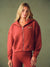 MIDWEIGHT SWEATS STAPLE FUNNEL ZIP HOODIE - SWEET TEA