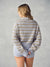 WEEKEND KNIT WEEKEND STRIPE FUNNEL ZIP - PALMETTO