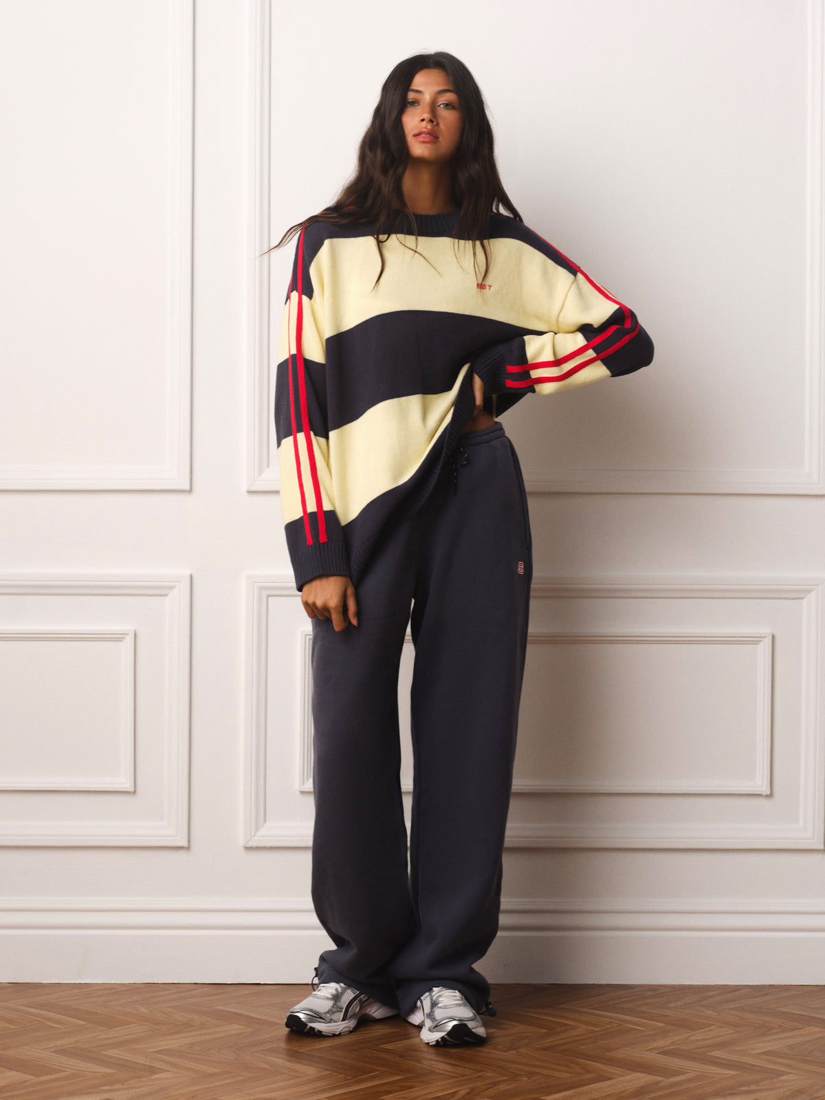 WEEKEND KNIT WEEKEND STRIPE CREWNECK SWEATER - METRO