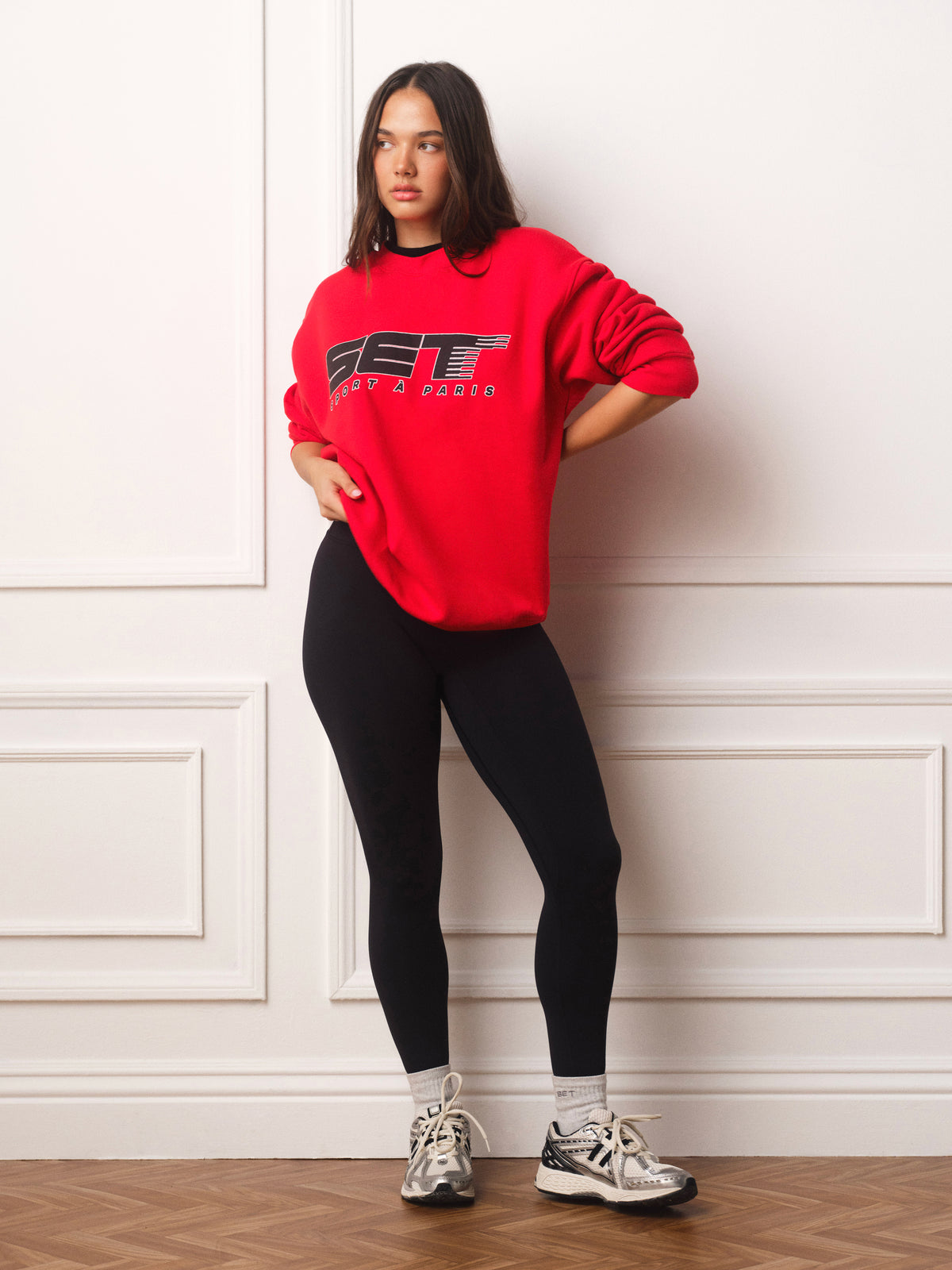 MIDWEIGHT SWEATS STAPLE SET UNIFORM LAYERED CREWNECK - ROUGE(RED)