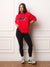 MIDWEIGHT SWEATS STAPLE SET UNIFORM LAYERED CREWNECK - ROUGE(RED)