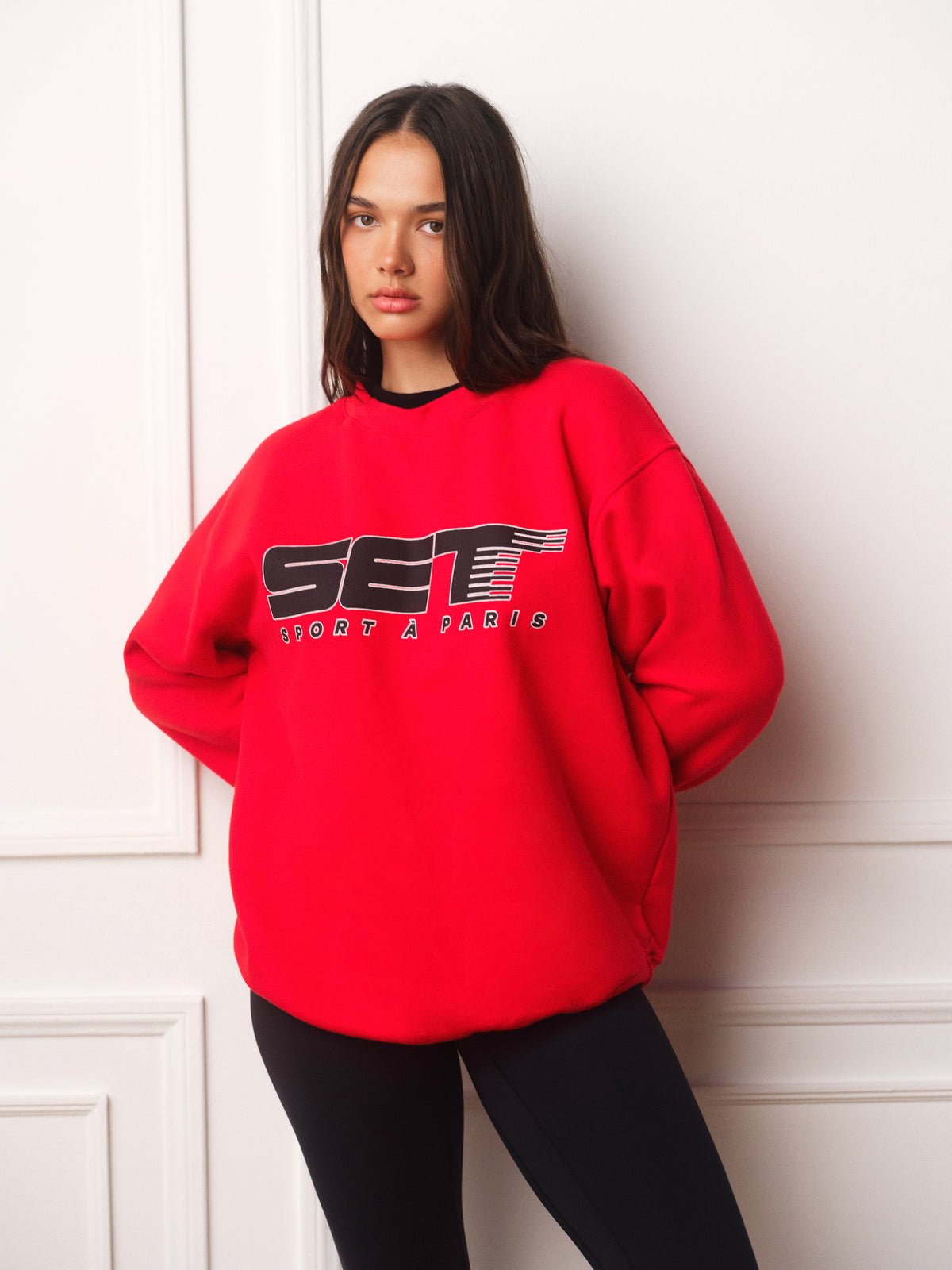 MIDWEIGHT SWEATS STAPLE SET UNIFORM LAYERED CREWNECK - ROUGE(RED)