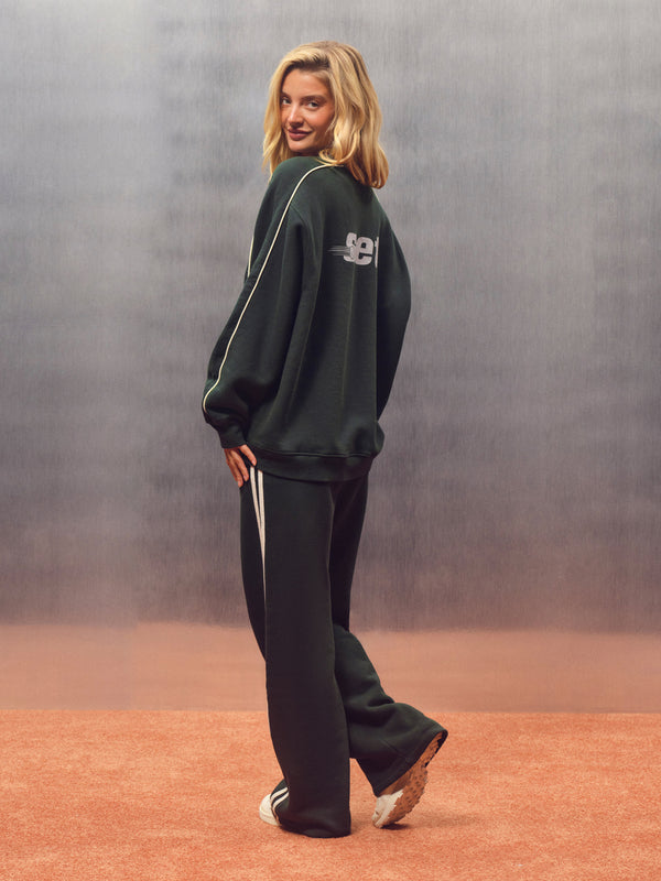 MIDWEIGHT SWEATS STAPLE PRO SHOP STRIPE CREWNECK - COURTSIDE