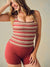 SPORTBODY® SPORTY STRIPE SCOOP TANK - SWEET TEA