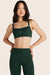 MODEL WEARS SPORTBODY® (BLOOPERS) SPORTY SCOOP BRA IN BEETLE 