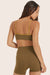 Model wears BREATHE CONTRAST MOVE BRA in OTTER 