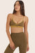 Model wears BREATHE PIPELINE BRA in OTTER 