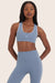 Model wears SPORTBODY® SPORTY GYM BRA in CRUISE <model-info>Tori wears a size XS and is 5'9", 23" waist, 32" bust.</model-info>