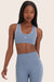 Model wears SPORTBODY® SPORTY GYM BRA in CRUISE 