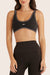 Model wears SPORTBODY® SPORTY STITCH BRA in Birthday ESPRESSO 