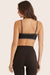 Model wears SPORTBODY® SPORTY STITCH BRA in Birthday ESPRESSO 