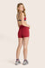 Model wears BREATHE TRIANGLE BRA in LADYBUG