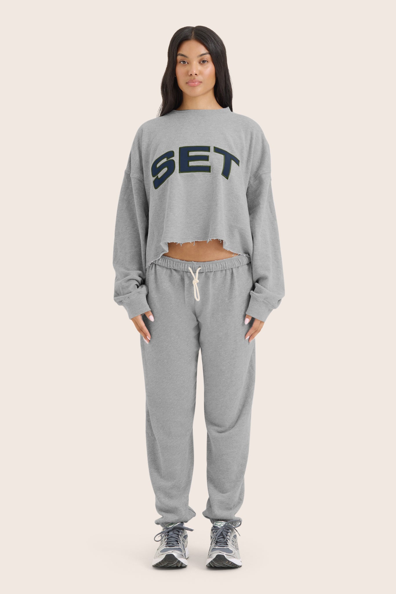 LIGHTWEIGHT SWEATS CLASSIC OLD SCHOOL SWEATPANTS - FOG HEATHER GREY