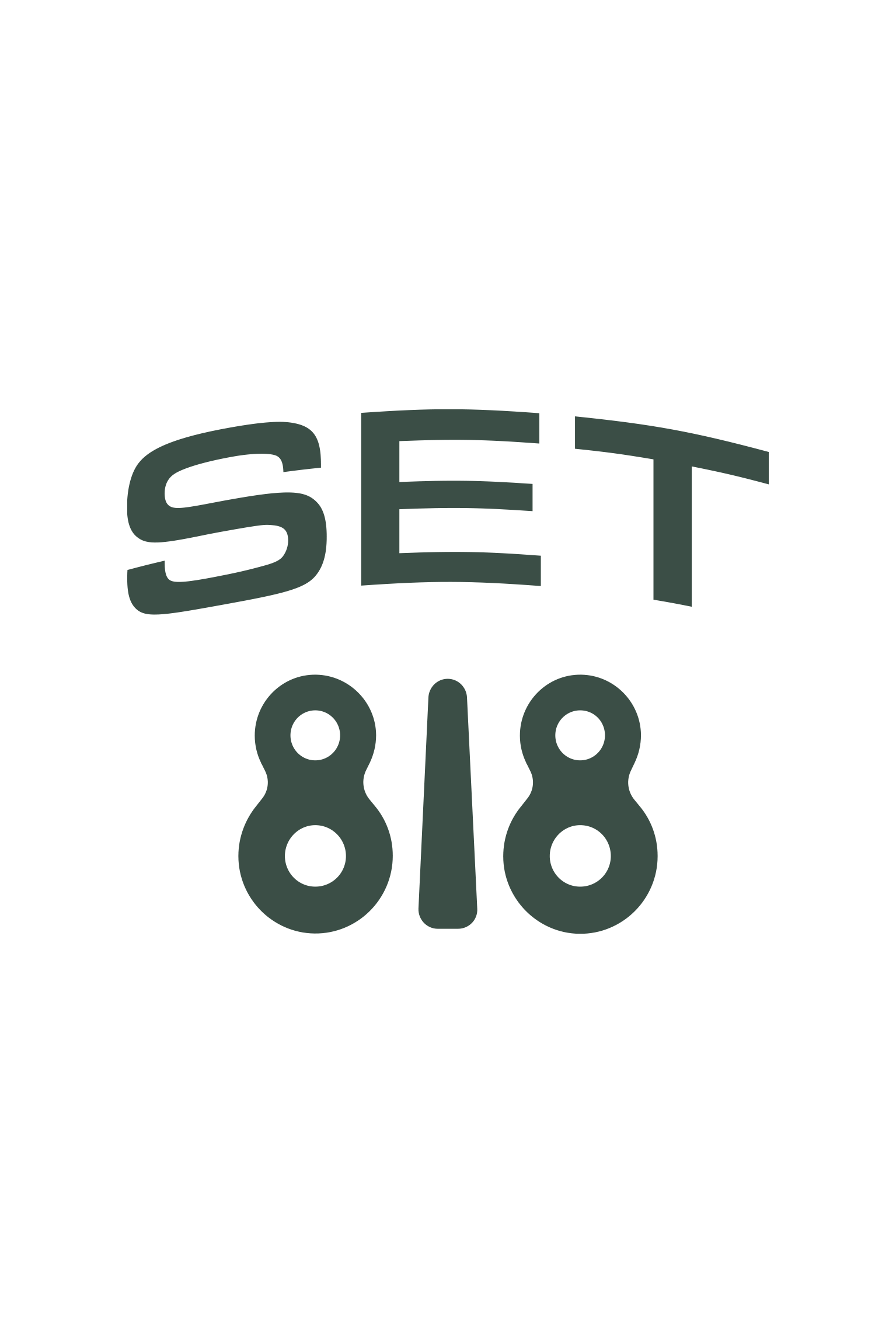 Text 'SET 818' in green on a white background