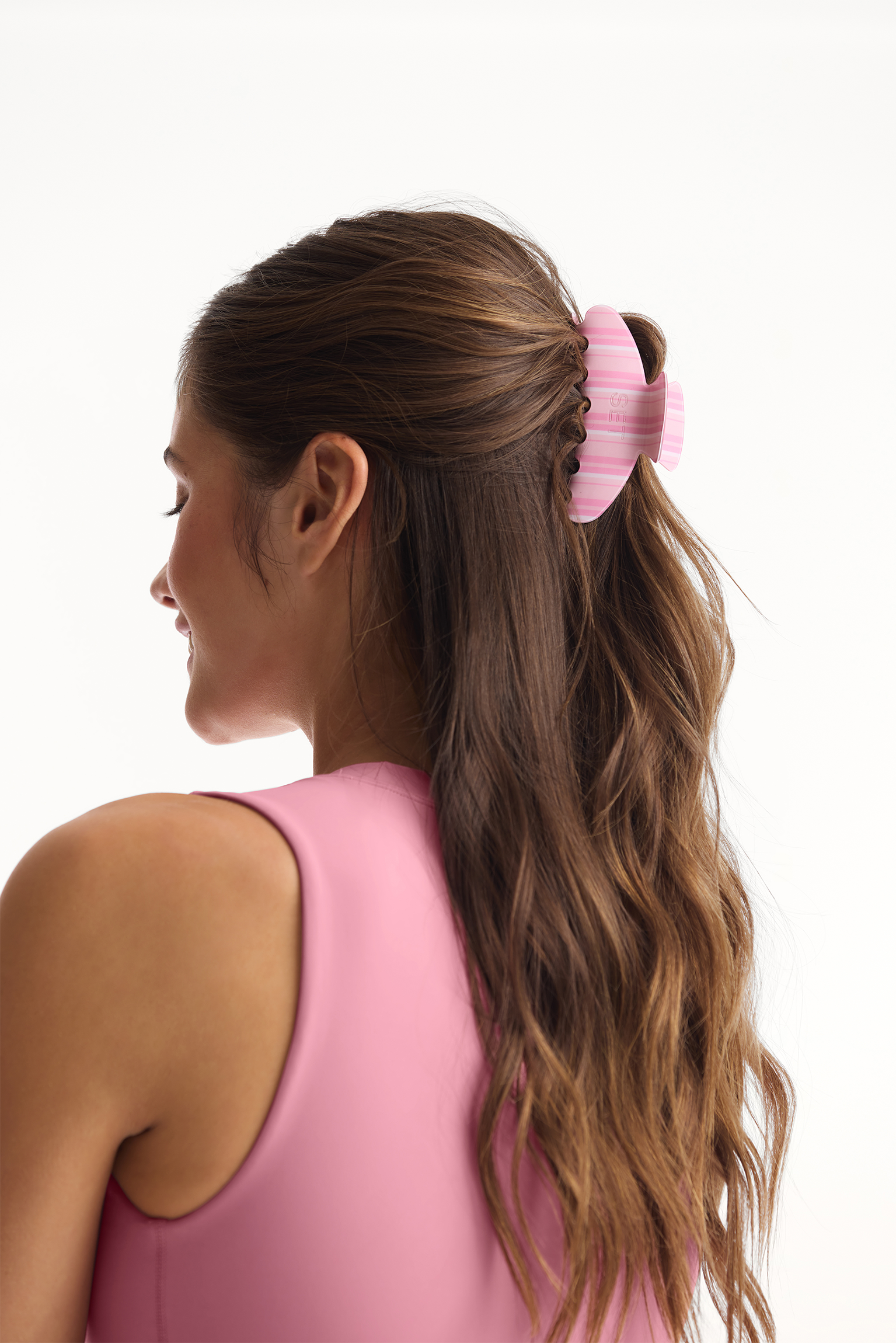 SET STRIPE CLAW CLIP - GLOSSY