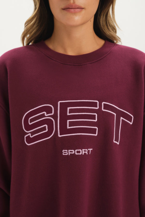 MIDWEIGHT SWEATS STAPLE SET CREWNECK - GARNET