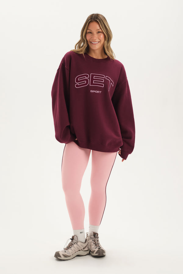 MIDWEIGHT SWEATS STAPLE SET CREWNECK - GARNET