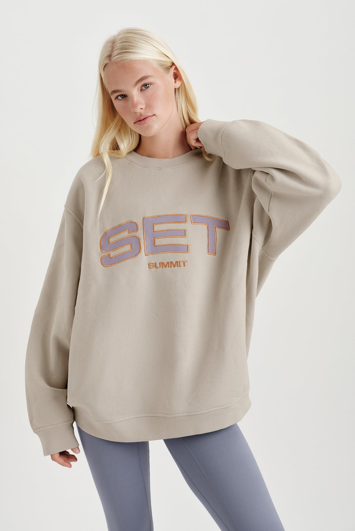 MIDWEIGHT SWEATS STAPLE SET SUMMIT CREWNECK - ANDES – SET ACTIVE