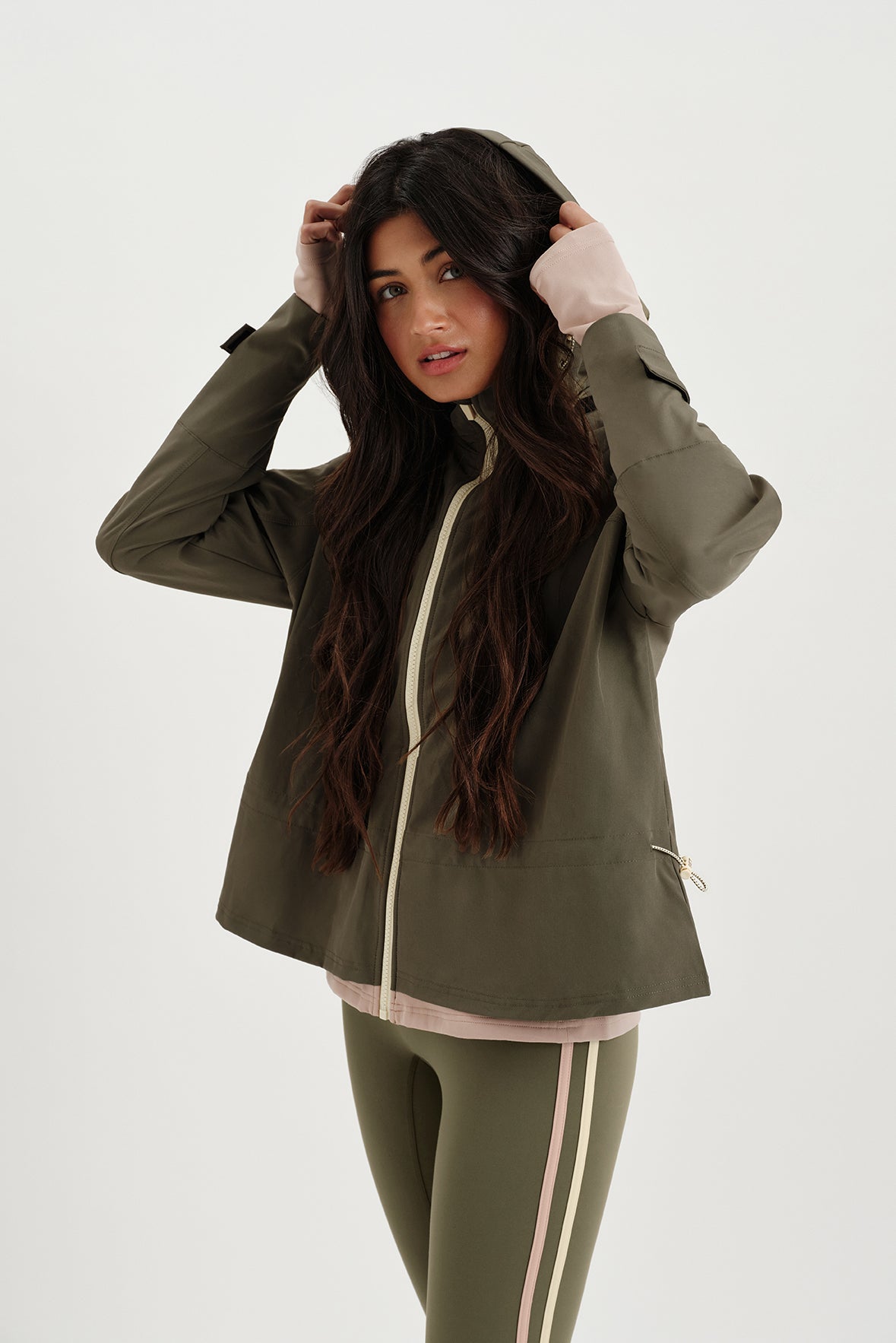 NYLON DUET CINCHED WINDBREAKER - SEDONA – SET ACTIVE