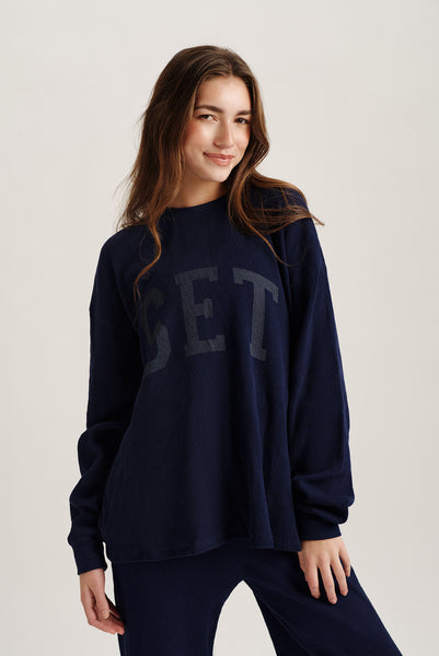 WAFFLE LOUNGE CUFFED LONG SLEEVE - TETHER – SET ACTIVE