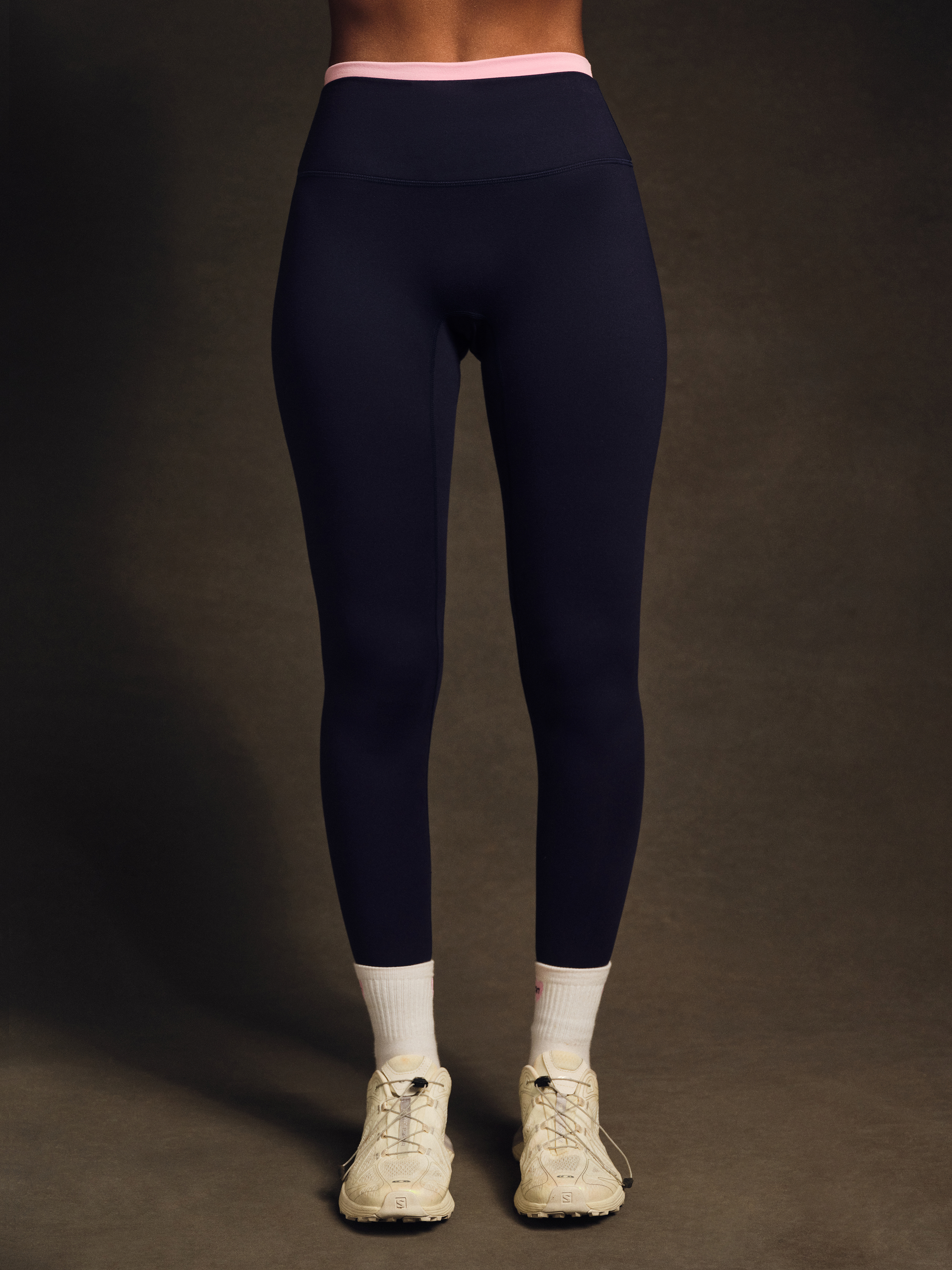 Person wearing navy leggings 