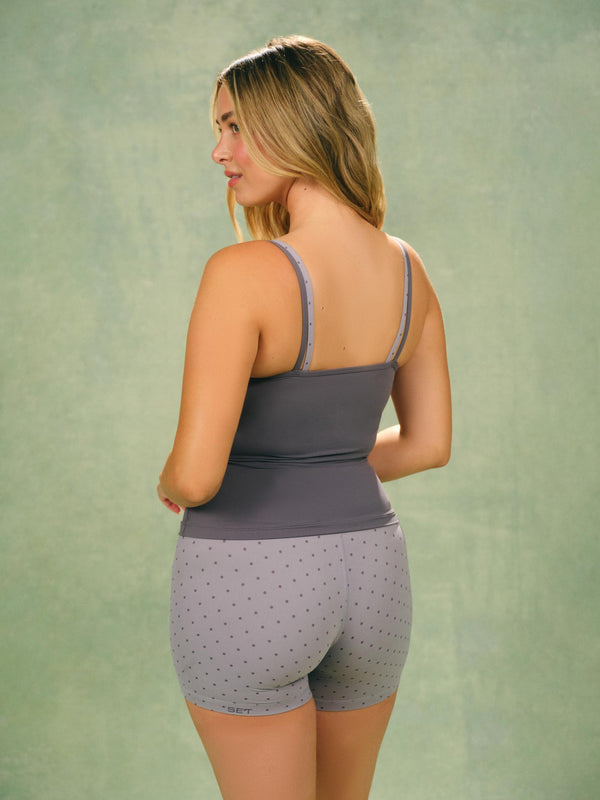 AERALINE™ BREATHE POLKA DOT LAYERED MOVE TANK - DOT