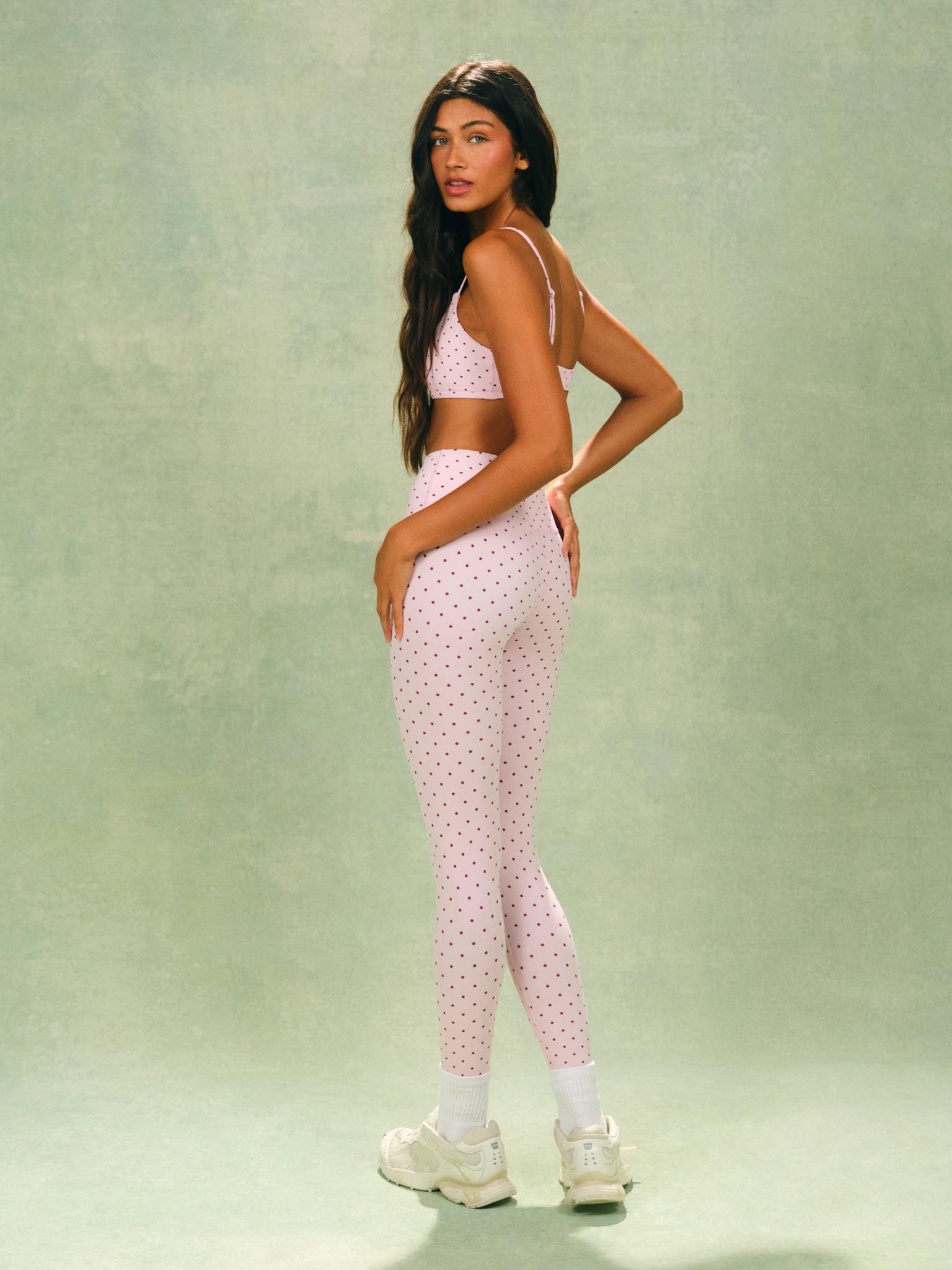 AERALINE™ BREATHE POLKA DOT HIGH-RISE LEGGINGS - SPECKLE