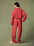 NYLON TRACK STRAIGHT LEG PANTS - SWEET TEA