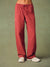 NYLON TRACK STRAIGHT LEG PANTS - SWEET TEA
