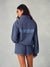 NYLON TRACK GINGHAM PANEL JACKET - HAMMOCK