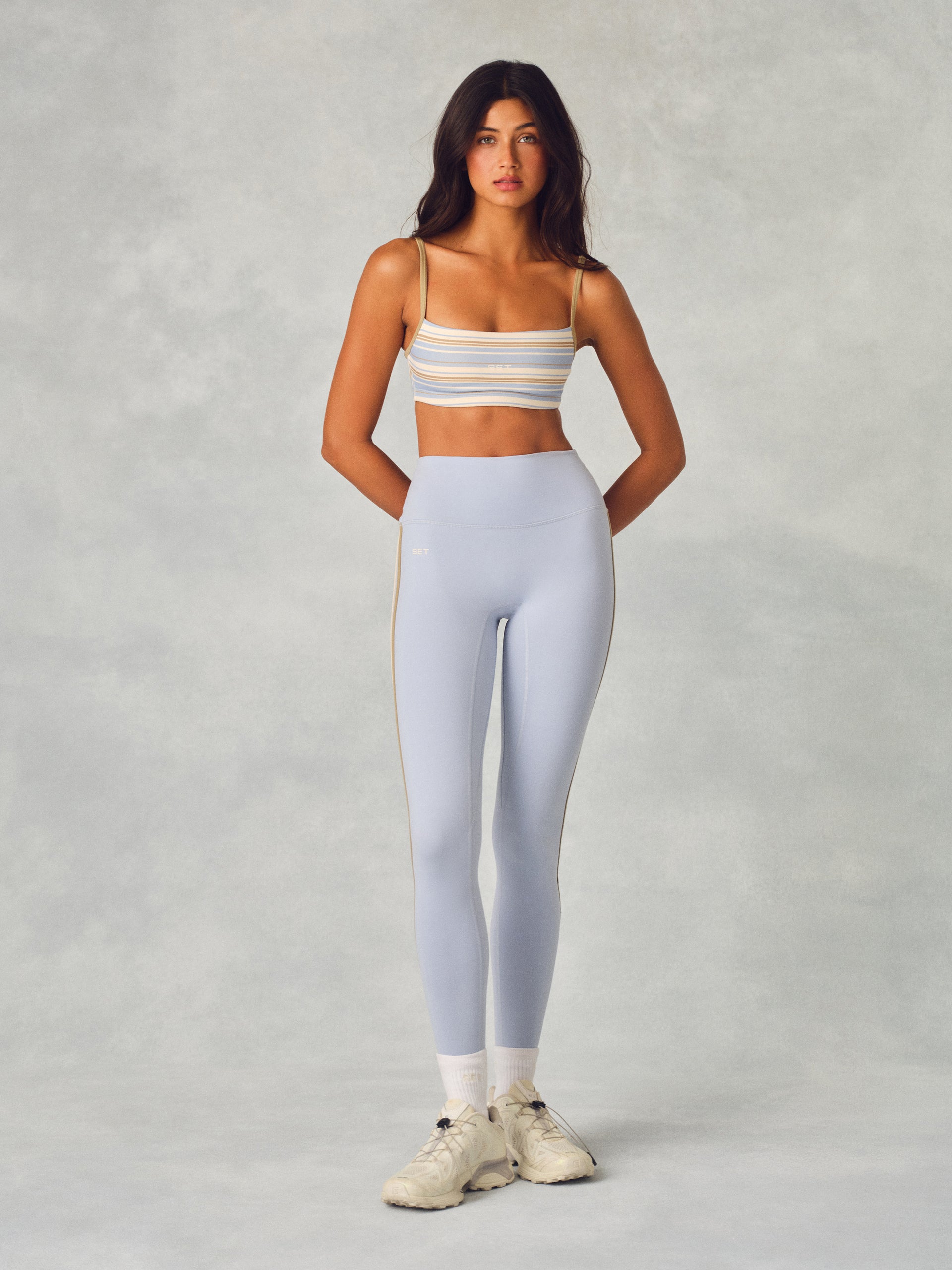 FORMCLOUD® CLOUD DUO STRIPE LEGGINGS - PALMETTO