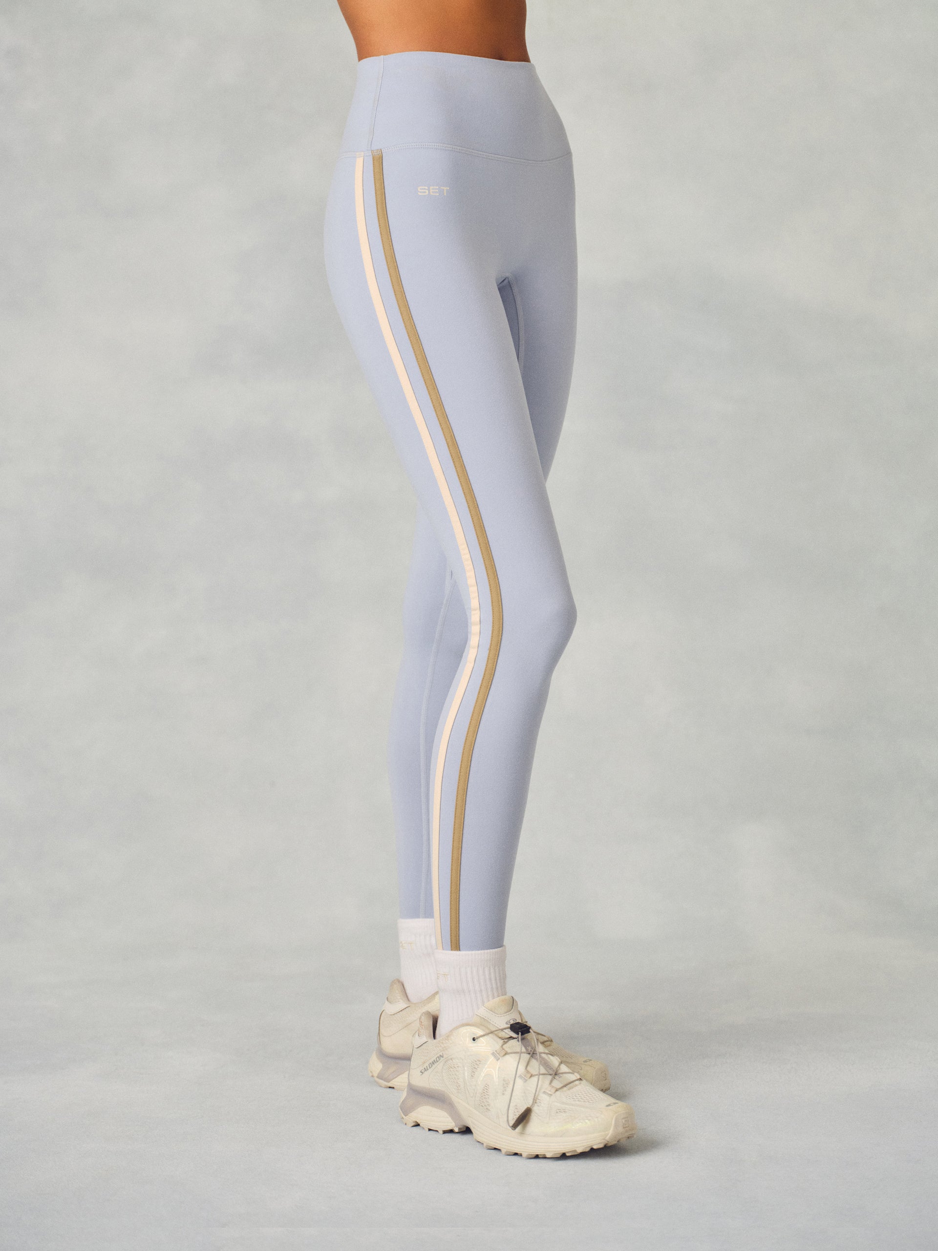 FORMCLOUD® CLOUD DUO STRIPE LEGGINGS - PALMETTO