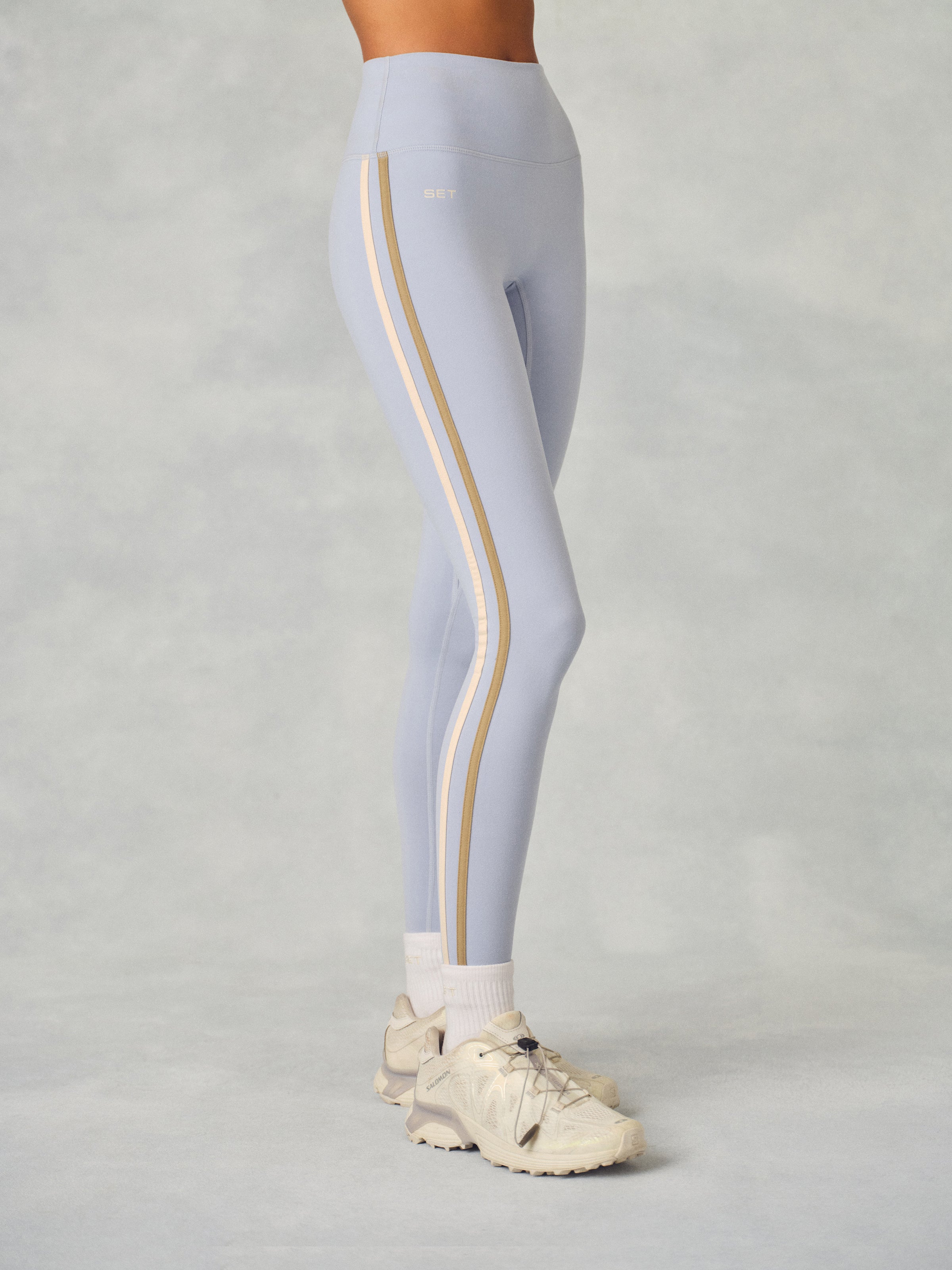 FORMCLOUD® CLOUD DUO STRIPE LEGGINGS - PALMETTO