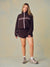 NYLON TRACK GINGHAM PANEL JACKET - DRIFTWOOD