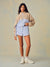 NYLON TRACK GINGHAM COURTSIDE JACKET - PALMETTO