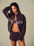 NYLON TRACK GINGHAM PANEL JACKET - DRIFTWOOD