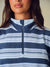 MICROFLEECE STRIPE HALF ZIP - HAMMOCK